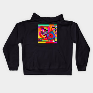 Abstract colourful design psychedelic Kids Hoodie